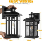 Brilvibera 2-Pack 16" Large Black Outdoor Wall Light - Image 6