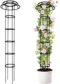 77-Inch Garden Trellis for Climbing Plants,Heavy-Duty Metal Obelisk with Mushroom Top,Stable Support for Potted Clematis,Tomato,Cucumber,Rose,Pea & Vine by TCBWFY