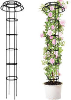 77-Inch Garden Trellis for Climbing Plants,Heavy-Duty Metal Obelisk with Mushroom Top,Stable Support for Potted Clematis,Tomato,Cucumber,Rose,Pea & Vine by TCBWFY