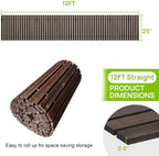 12FT Wooden Garden Parhway Walkway 25" W Oversize Outdoor Roll Out DecorativePatio Path Pavers Flooring Non-Slip Surface Road Floor for Yard Lawn Vegetable Garden Wedding Party (Carbonized) - Image 3
