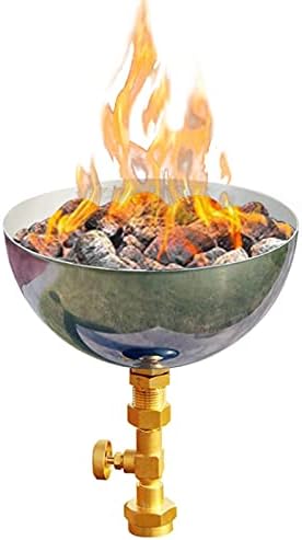 6 Inch Propane Fire Pit Bowl Kit, 88,000 BTU Multifunctional Outdoor Fire Table & Landscape Torch for Use with 1 lb Disposable Propane Tanks by MOFLAME