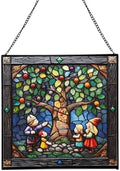 Gnome with Family Tree Stained Glass Suncatcher – Square Hanging Window Panel for Home, Garden, Nursery, Halloween, Christmas, Memorial Day – Whimsical Glass Art Gift for Gnome Lovers 3f1a3a by Unknown