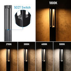 LEONLITE 10-Pack 3W 5CCT LED Low Voltage Path Lights Aluminum Black - Image 2