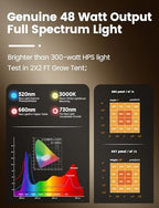 MetryGrow Grow Lights for Indoor Plants, [Smart APP & Expansive 2x2 Ft Coverage] Genuine 48Watt LED Full Spectrum Standing/Hanging Growing Plant Lamps, 8-Level Brightness, 270°Folding, 360°Rotation - Image 4