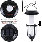 Dynaming 4 Pack Solar Flame Lanterns Outdoor, Hanging Solar Powered Wall Mounted Sconce Lights, Flickering Flame LED Light Auto On/Off, Waterproof for Garage Stair Patio Front Porch Yard - Image 7