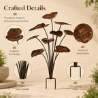 Rustic Metal Lotus Leaf Garden Stake, Outdoor Garden Art Decor - Image 6