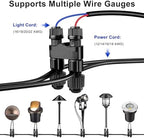 Low Voltage Wire Connectors 30 Pack, Fastlock2 Landscape Lighting Connectors, Waterproof Tool-Free Quick Connect Electrical Wire Connectors for 12–18 Gauge Cable, Outdoor Garden Pathway & Yard Lights - Image 3