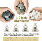FANTIAN 10 lbs River Rocks for Aquarium, 1-2 Inch Natural Pebble for Plants - Image 2