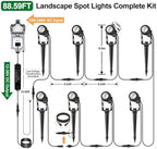 Low Voltage Landscape Lighting, 8 Pack Outdoor Spot Lights with Transformers, 12V Warm White Landscape Spotlights IP65 Waterproof Plug in Outdoor Uplights for Yard House Pathway Tree Pools - Image 5