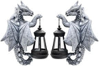 Goodeco Dragon Tree Hugger with Solar Lantern Garden Statue 2-Pack by Goodeco
