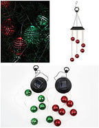 Solar Led Light Outdoor Wind Chime Lamp Color Changing Mobile Hanging Decorative Lighting for Garden Corridor Wedding Decoration (Color : Green) - Image 5