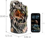 MAOCHI Tabletop Water Fountain, Home Décor Soothing Sound Machine with Automatic Pump, Nature Tree Stump Resin and for Indoor Zen Relaxation for Office, Living Room, or Bedroom Décor - Image 5