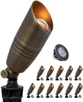 MALORY Solid Brass Landscape Spotlight 12-Pack with 5W MR16 Bulb(S02) by MALORY