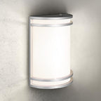 ASD LED Outdoor Wall Sconce, Dusk to Dawn 3000K 4000K 5000K Nickel by ASDLightingCorporation