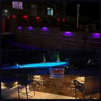 8 Pack 7 inch RGB LED Hardscape Lighting Step Lights Retaining Wall Lights with Color Changing & Warm White Mode Low Voltage Landscape Paver Lights Waterproof Deck Lights for Outside Stairs Yard - Image 6