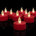 Nancia LED Tea Lights Battery Operated Flameless Candles 100Pack Red by NanciaFlamelesscandles