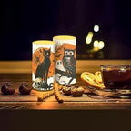 Halloween Owl Print Battery Operated Candles with Timers Flameless Candles with Remote for Halloween Gifts Black Cat LED Lights for Indoor Outdoor Party Home Decorations - Image 7