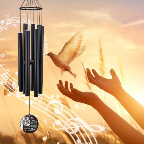 Personalized Sympathy Wind Chimes Outdoor Deep Tone, Memorial Wind Chime for the Loss of a Loved One, in Loving Memory Wind Chime, Bereavement Gift/Memorial Gift for Condolence - Image 5