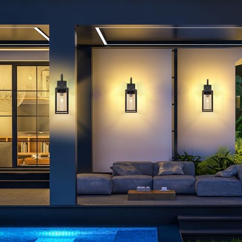 19" Large Outdoor Wall Lights Exterior Light Fixtures Black - Image 6