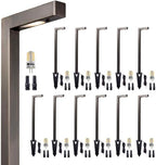 Gardenreet Brass Low Voltage L-Shaped Path Light, Bronze, G4, 3000K, 12Pack by Gardenreet