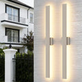 Aipsun 39.4" Nickel LED Outdoor Wall Light,Linear Exterior Lighting Fixture by Aipsun