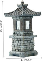 Pagoda Garden Statue, Solar-Powered Pagoda Garden Statue Auto-on Led Lantern for Zen Outdoor Decor, Dark Gray - Image 5