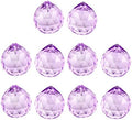 Queenbox 10pcs 30mm Crystal Suncatcher Prism Ball Rainbow Hanging Pendants Maker with Hole for Chandelier Feng Shui Window, Light Purple by Queenbox