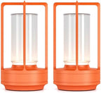 Rechargeable Cordless Small Metal Table Lamp, Stepless Dimming, 3-Color by HAPYGILightings