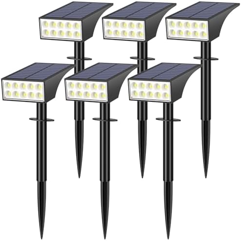 Solar Lights Outdoor Waterproof IP65, Landscape Lights, 6 Pack, Cool White by WENATY