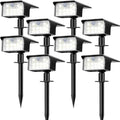 nipify 8 Pack 62 LED Solar Spot Lights Outdoor Motion Sensor with 3 Modes by Nipify