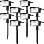 nipify 8 Pack 62 LED Solar Spot Lights Outdoor Motion Sensor with 3 Modes by Nipify