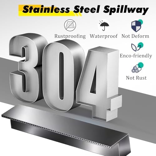 Stainless Steel Waterfall Fountain for Pools, Relaxing Outdoor Courtyards & Patios, Modern Garden Decor, Tranquil Water Feature, Durable & Stylish Design(Silver,115cm/45.3") - Image 4