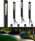 SUNVIE 3W LED Low Voltage Landscape Pathway Lights 3000K Black, 4 Pack by SUNVIE