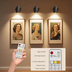 Vitnucrol Rechargeable Spot Lights Indoor with Remote, 5500mAh Battery Operated Spotlight Wireless LED Uplighting with Timer＆Dimmable, 3CCT, Accent Lighting for Plant/Picture/Artwork (2Pack-Black) - Image 4