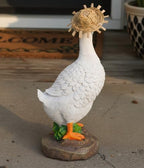 Elenon Funny Duck Garden Statue, Adorable Flower Bed Garden Goose Outdoor Decor, Decorative for Yard Patio Art Sculptures Table Ornament - Image 5