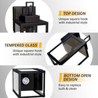 10 Inch Dusk to Dawn Outdoor Wall Light, Small Outdoor Wall Lantern, Exterior Dusk to Dawn Porch Light, Black Modern Outside Wall Sconces, Waterproof Outdoor Wall Lamp for Porch Front Door, 1 Pack - Image 4