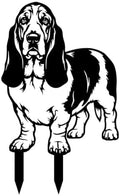 Dog Metal Garden Stake - Weatherproof Dog Silhouette Yard Art, Decorative Outdoor Sign for Lawn & Patio, Heartfelt Gift for Soft Basset Hound Lovers(Stand,14") by VORISCAPE