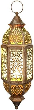 Moroccans Hollow Out Holders Antique Decorative Hanging Lamp for Wedding Parties Eid Ramadans Event Stand by Unknown
