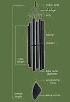 Music of the Spheres - Pentatonic Bass, Large Handcrafted Wind Chime, Precision Tuned, Weather-resistant Unique Outdoor Wind Chimes, 90" - Image 2