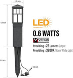 VENUS MANUFACTURING Low Voltage Pathway Lighting 6 Pack Outdoor Square Bollard Path Lights LED Landscape Lighting 0.6W 3200K Warm White Light for Walkway Yard Backyard Lawn Garden Decorative - Image 2