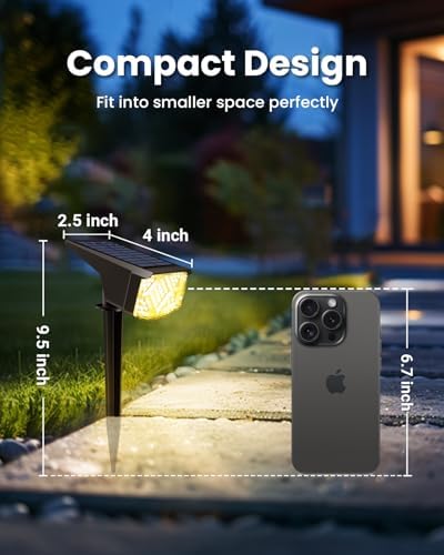 SOLPEX Solar Spot Lights Outdoor Waterproof 12 Pack Warm White - Image 2