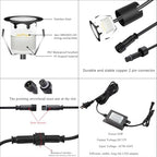 RNEHON LED Outdoor Deck Lights Kits with Protecting Shell, Φ1.18in Warm White 30 Pack, IP67 Waterproof Recessed Stair Step Landscape Lighting 12V Low Voltage for Yard Patio Floor Kitchen Decoration - Image 6