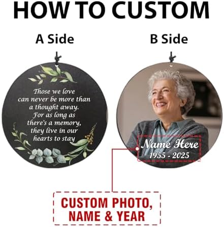 Personalized Wind Chimes, Sympathy Gifts, Custom Photo Wind Chime for Loss of Loved Dad/Mom/Lover, in Memory of Husband/Wife, 36inch Wind Chimes for Condolences - Image 2