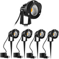 Romwish 12W LED Landscape Spotlights, 120V Plug-in Outdoor Lighting, 4 Pack by ROMWISH