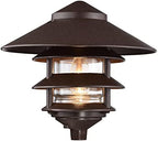 Nuvo SF76/637 One 2 Louver Hood Outdoor Pagoda Landscape Pathway Light, 3 Tier-Large, Old Bronze - Image 2