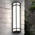 ASD 24" LED Outdoor Wall Light | Half Cylinder 3CCT, Porch Patio | Black by ASDLightingCorporation