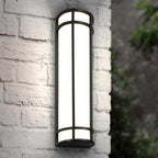 ASD 24" LED Outdoor Wall Light | Half Cylinder 3CCT, Porch Patio | Black by ASDLightingCorporation