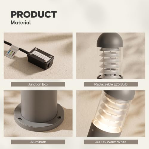 31.5" Landscape Path Lights, IP65 Waterproof Pathway Lights Wired - Image 5
