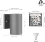 mirrea 7" Modern Outdoor Porch Wall Light, Matte Gray, Pack of 2 - Image 2