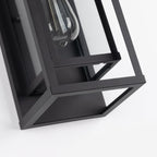 mirrea 14" Modern Outdoor Porch Wall Light, Matte Black, 4 Pack - Image 5